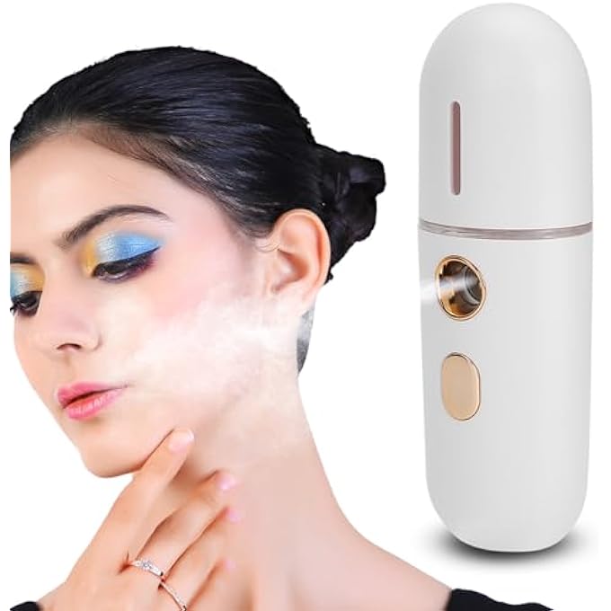 OPPWONG MOISTURIZING SPRAYER PORTABLE USB CHARGING FACE MIST SPRAYER FOR FAIR SKIN HANDHELD FACE HUMIDIFIER FOR SUMMER OUTINGS ABS 1 X MAIN MACHINE 1 X USB CABLE APPLICABLE SCENE: DAILY SKINCARE - Image 4